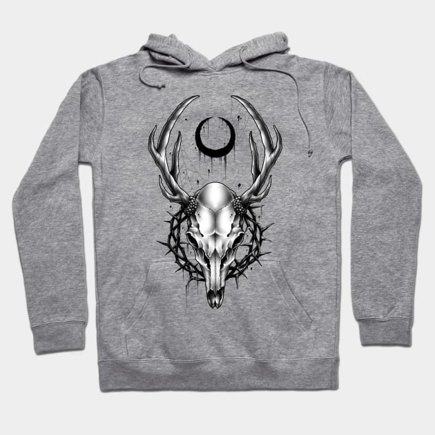 Deer skull with thorn Hoodie by Smurnov